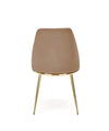 Sedia da pranzo in velluto K460 Beige (5)