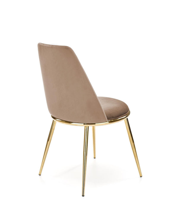 Sedia da pranzo in velluto K460 Beige (7)