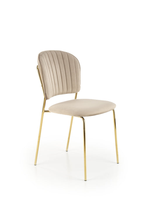 Sedia da pranzo in velluto K499 Beige