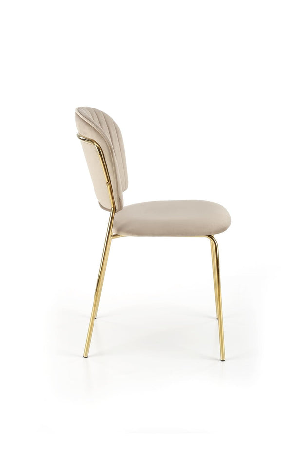 Sedia da pranzo in velluto K499 Beige (3)