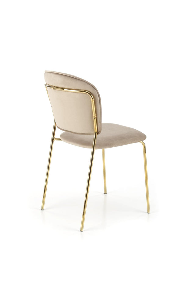 Sedia da pranzo in velluto K499 Beige (4)