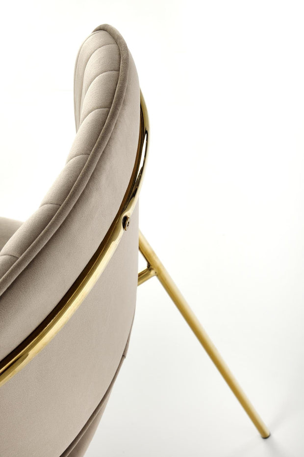 Sedia da pranzo in velluto K499 Beige (5)