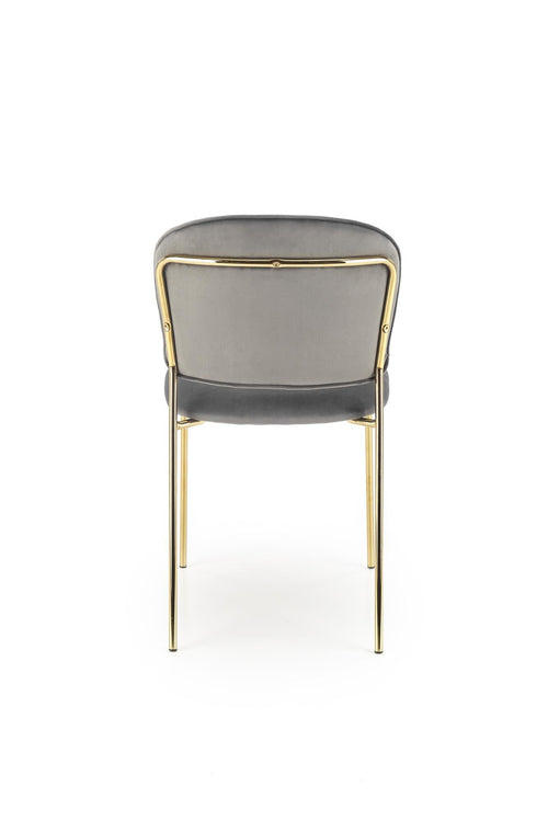Sedia da pranzo in velluto K499 Grigio (1)