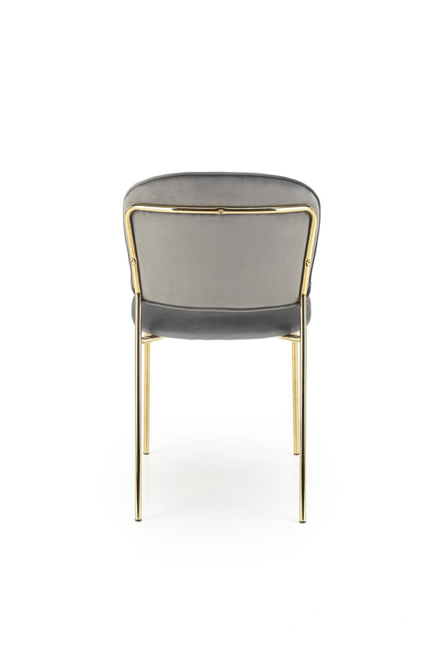 Sedia da pranzo in velluto K499 Grigio (1)