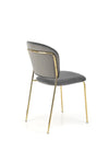 Sedia da pranzo in velluto K499 Grigio (3)