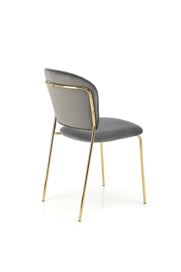 Sedia da pranzo in velluto K499 Grigio (3)