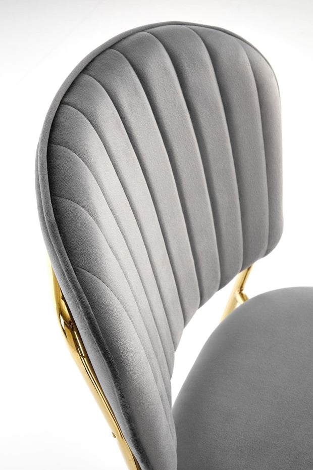 Sedia da pranzo in velluto K499 Grigio (5)