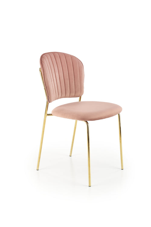 Sedia da pranzo in velluto K499 Rosa