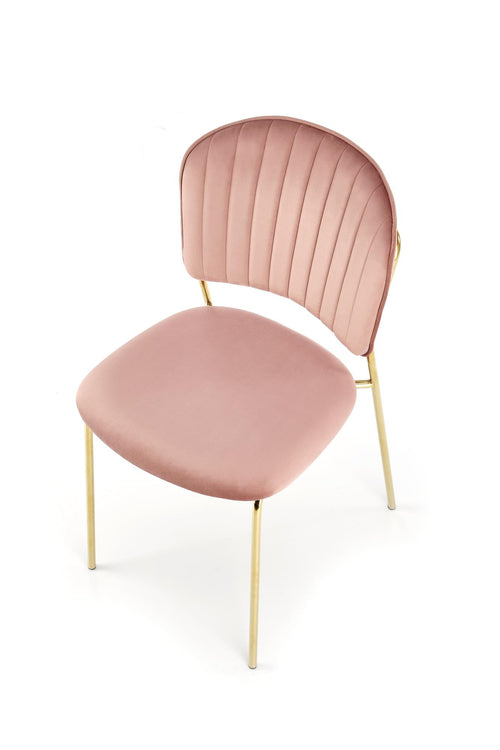 Sedia da pranzo in velluto K499 Rosa (1)