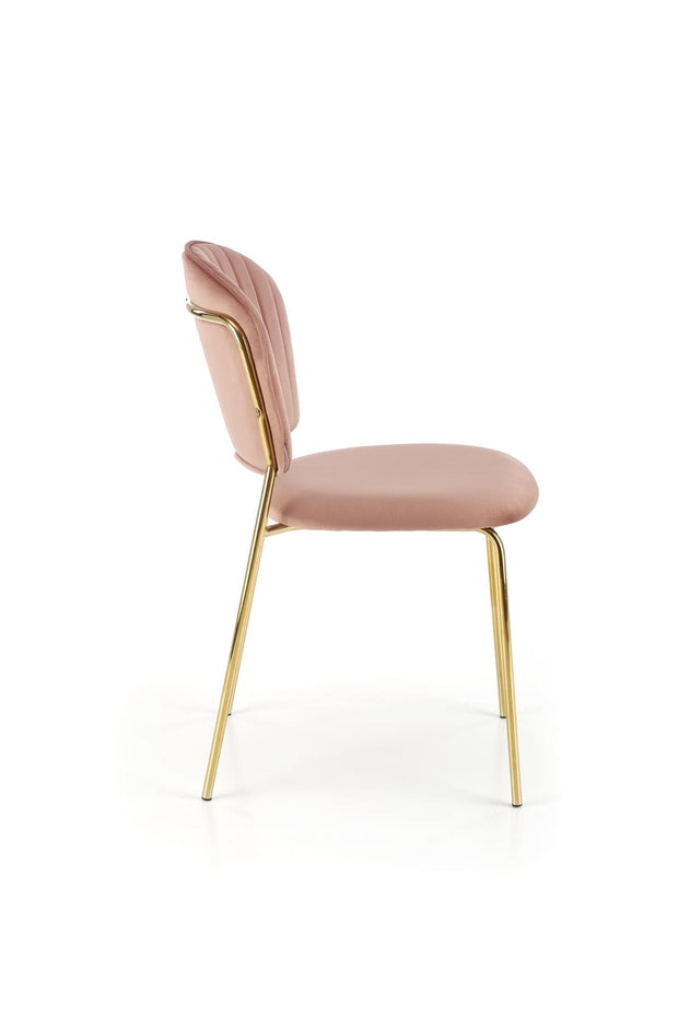 Sedia da pranzo in velluto K499 Rosa (3)