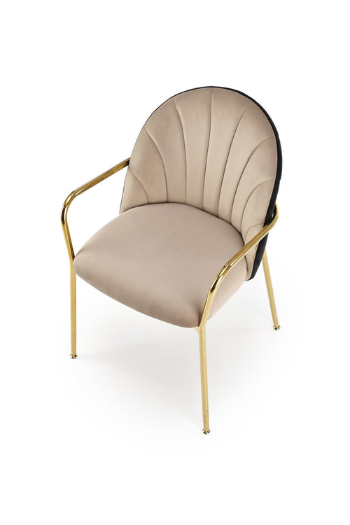 Sedia da pranzo in velluto K500 Beige (1)