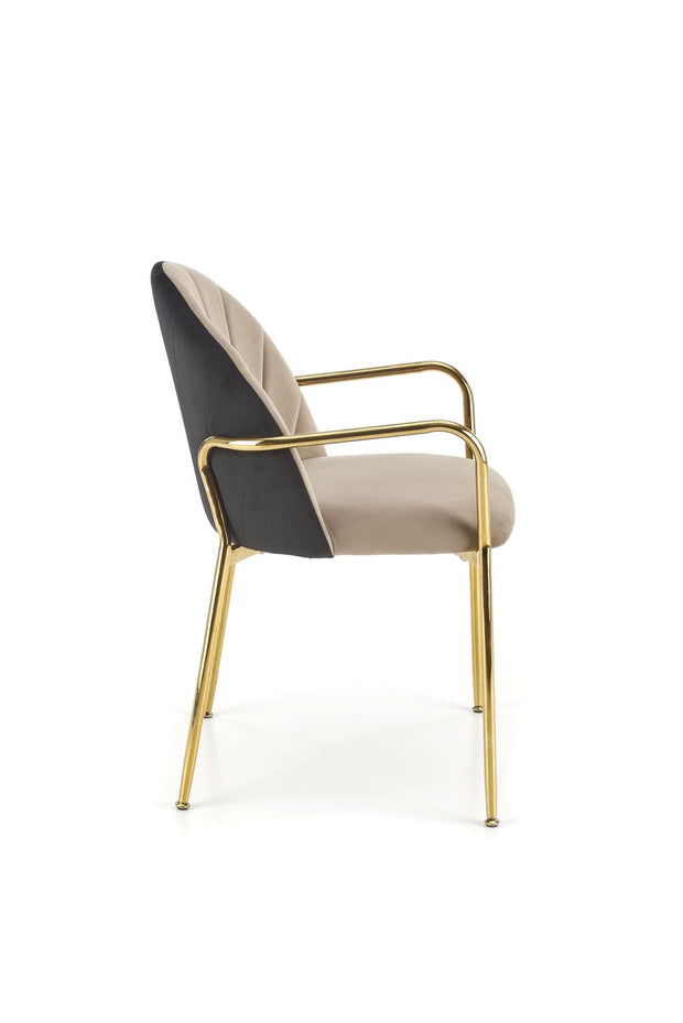 Sedia da pranzo in velluto K500 Beige (5)