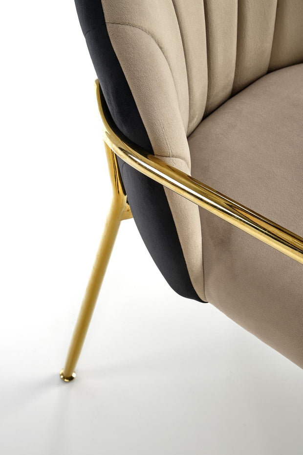 Sedia da pranzo in velluto K500 Beige (6)