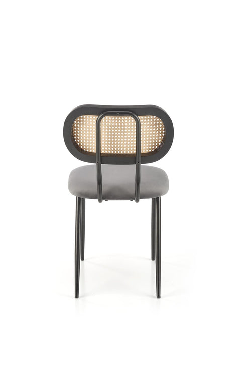 Sedia da pranzo in velluto K503 Grigio (1)