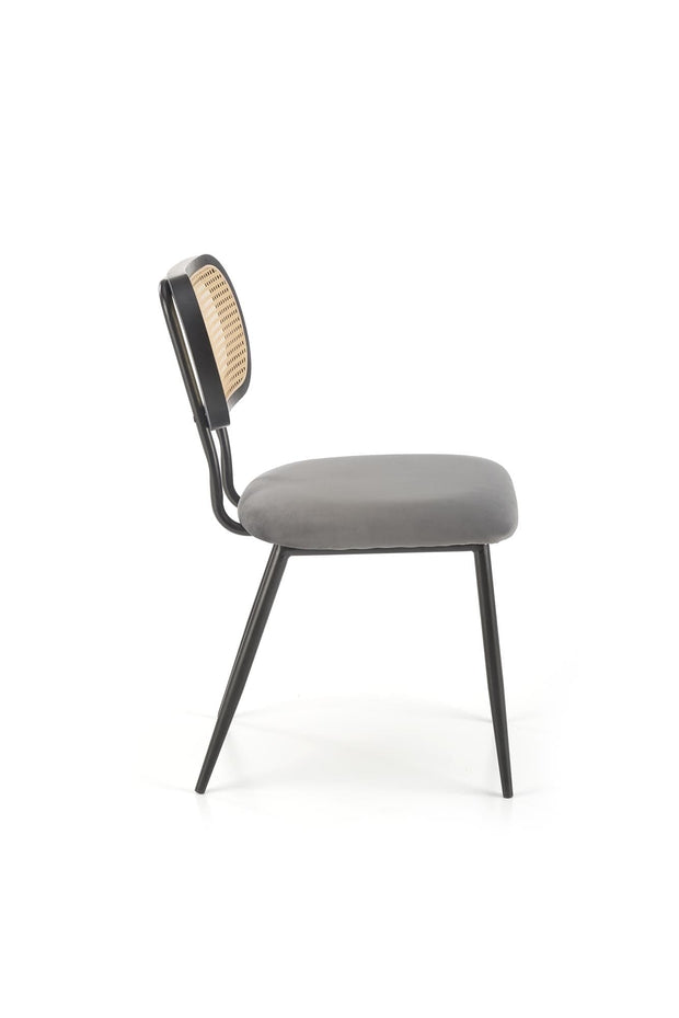Sedia da pranzo in velluto K503 Grigio (3)