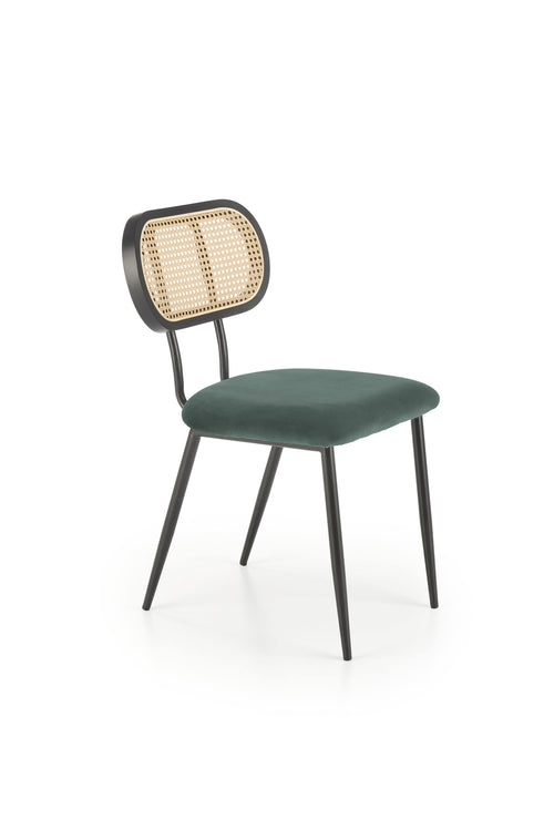 Sedia da pranzo in velluto K503 Verde