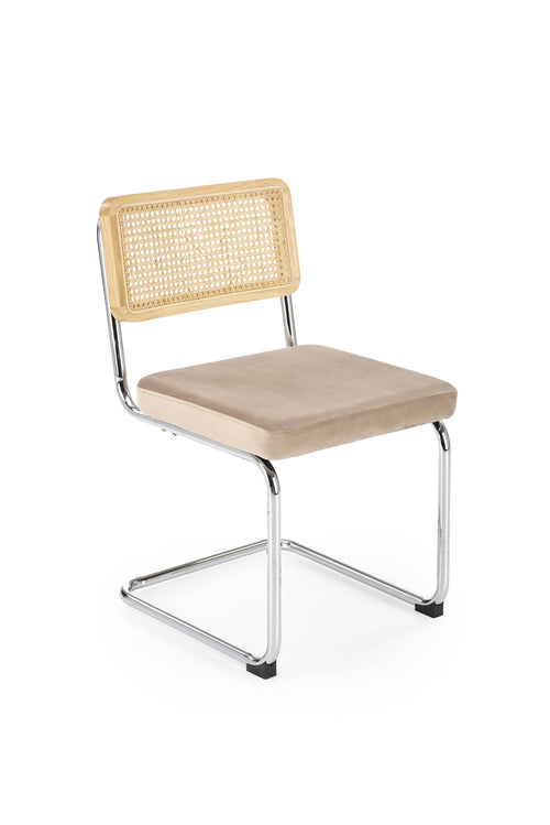 Sedia da pranzo in velluto K504 Beige