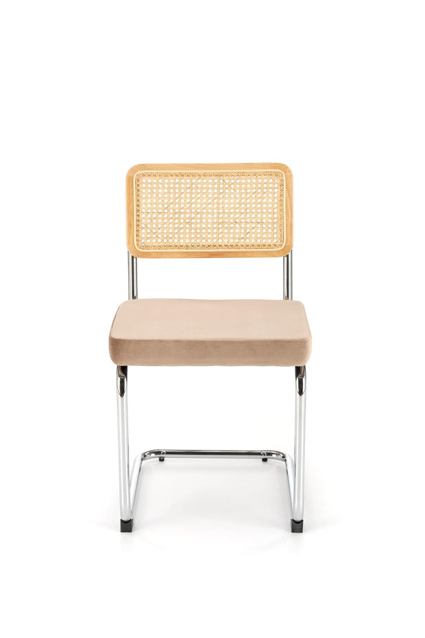 Sedia da pranzo in velluto K504 Beige (2)