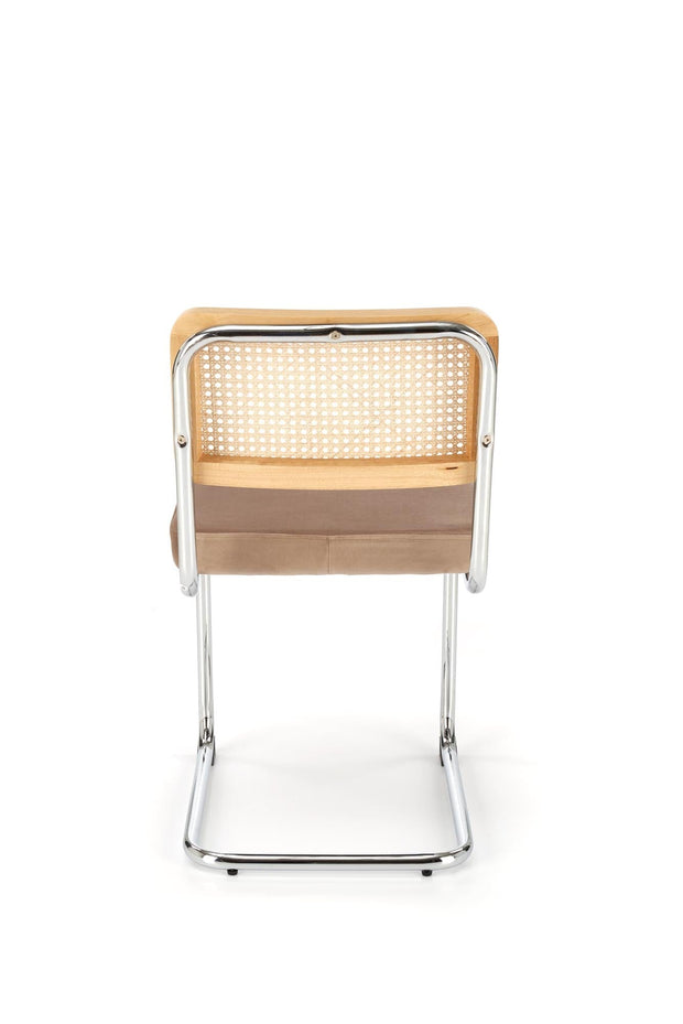 Sedia da pranzo in velluto K504 Beige (4)