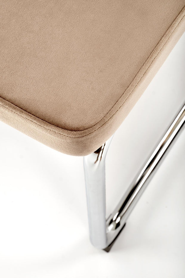 Sedia da pranzo in velluto K504 Beige (7)