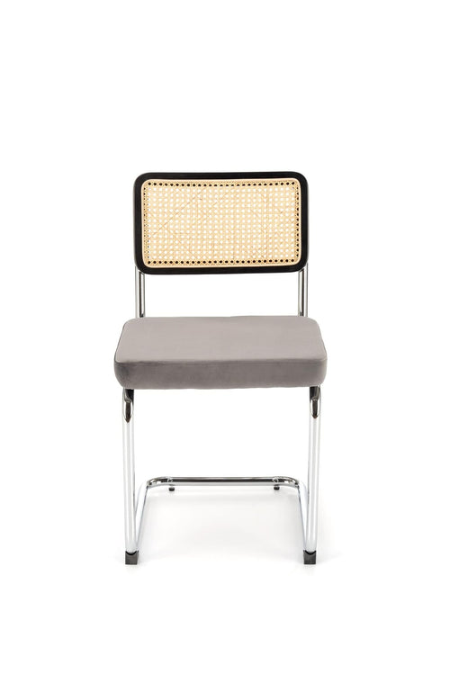 Sedia da pranzo in velluto K504 Grigio (1)