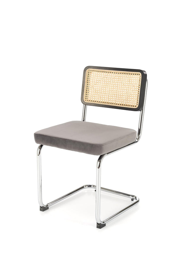 Sedia da pranzo in velluto K504 Grigio (2)