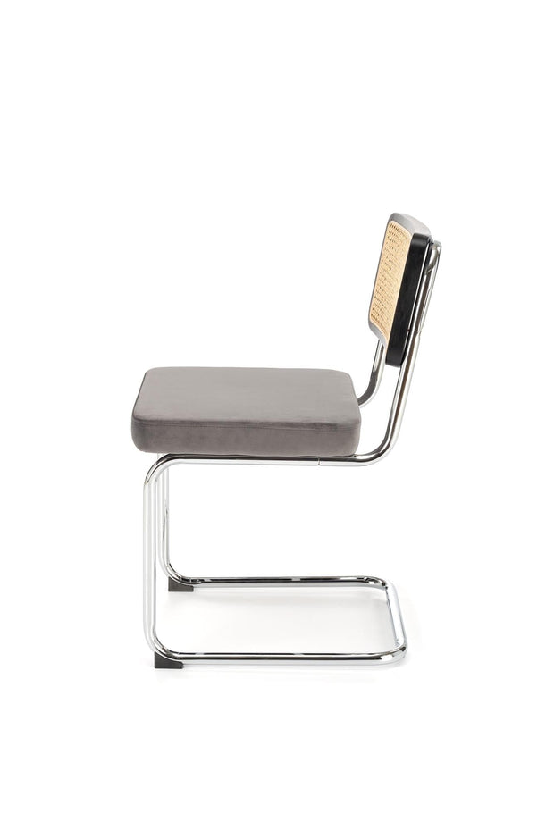 Sedia da pranzo in velluto K504 Grigio (6)