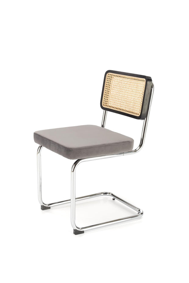 Sedia da pranzo in velluto K504 Grigio (7)