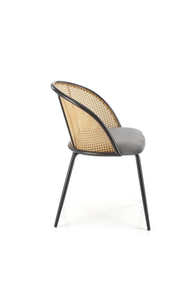 Sedia da pranzo in velluto K508 Grigio (3)