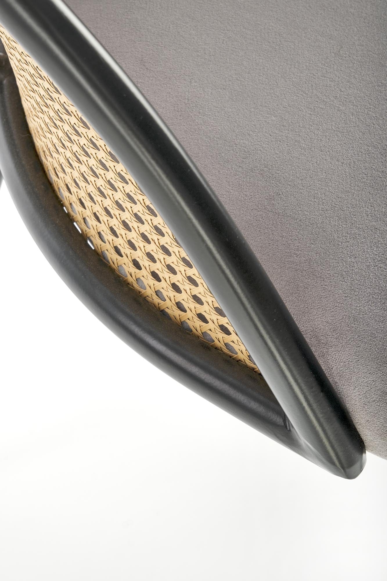 Sedia da pranzo in velluto K508 Grigio (5)
