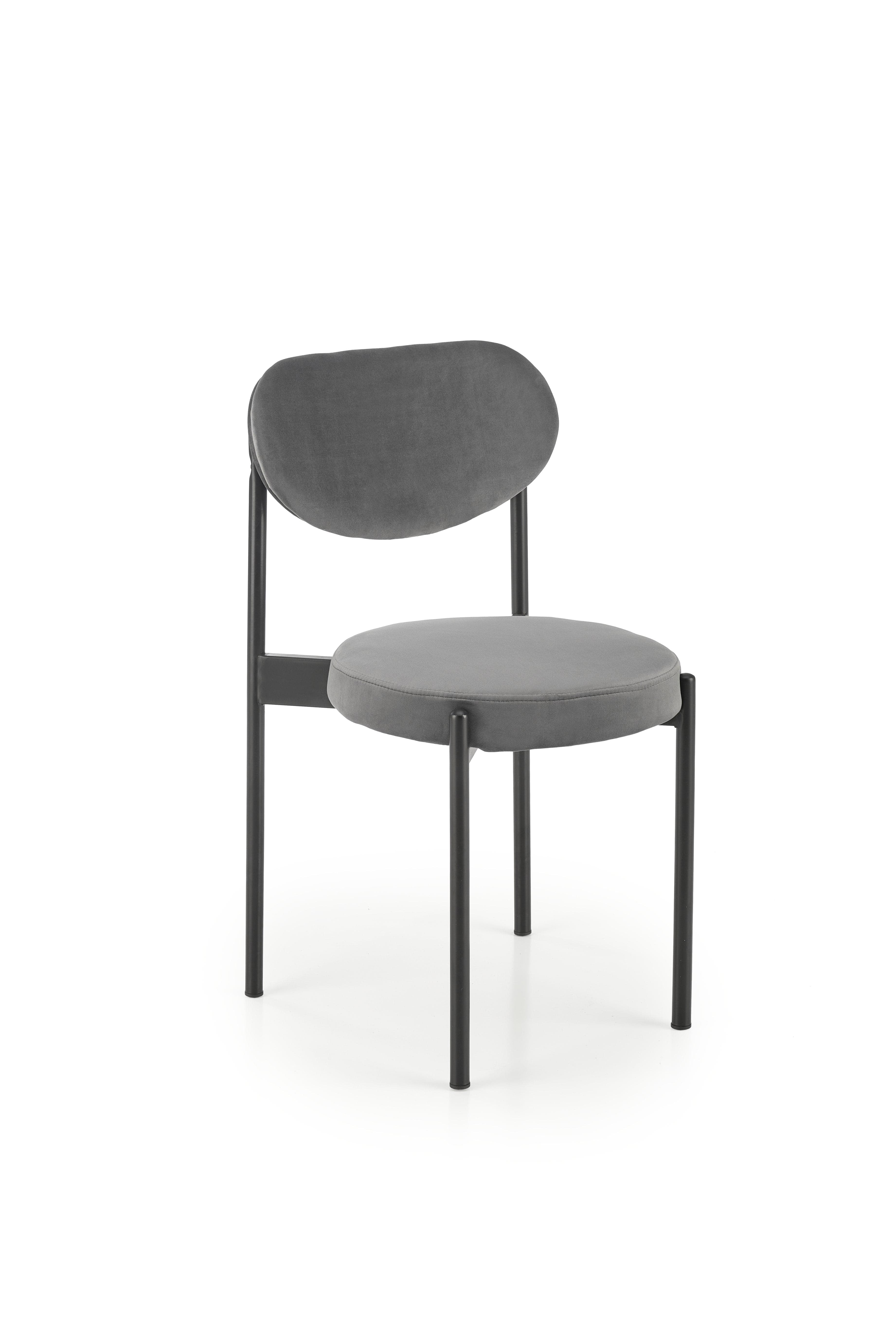 Sedia da pranzo in velluto K509 Grigio