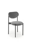 Sedia da pranzo in velluto K509 Grigio