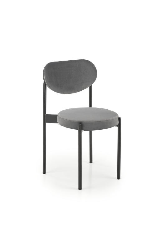 Sedia da pranzo in velluto K509 Grigio