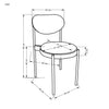 Sedia da pranzo in velluto K509 Grigio (2)