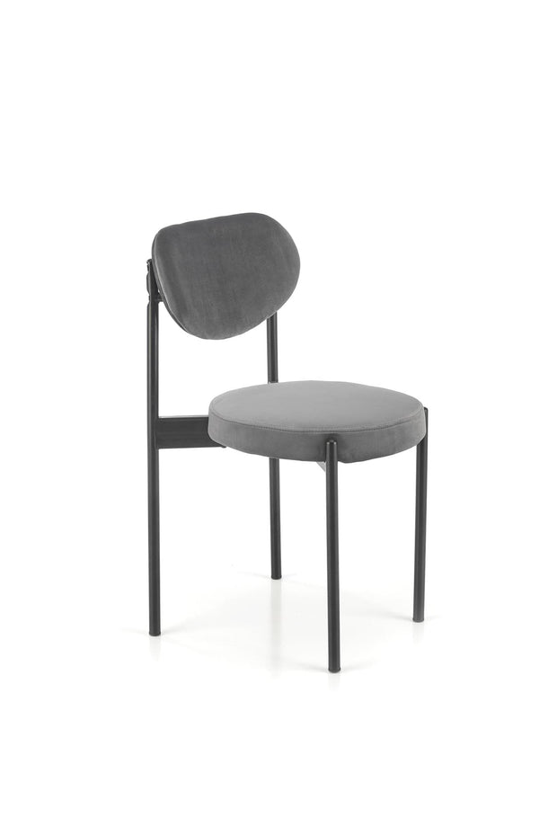 Sedia da pranzo in velluto K509 Grigio (4)