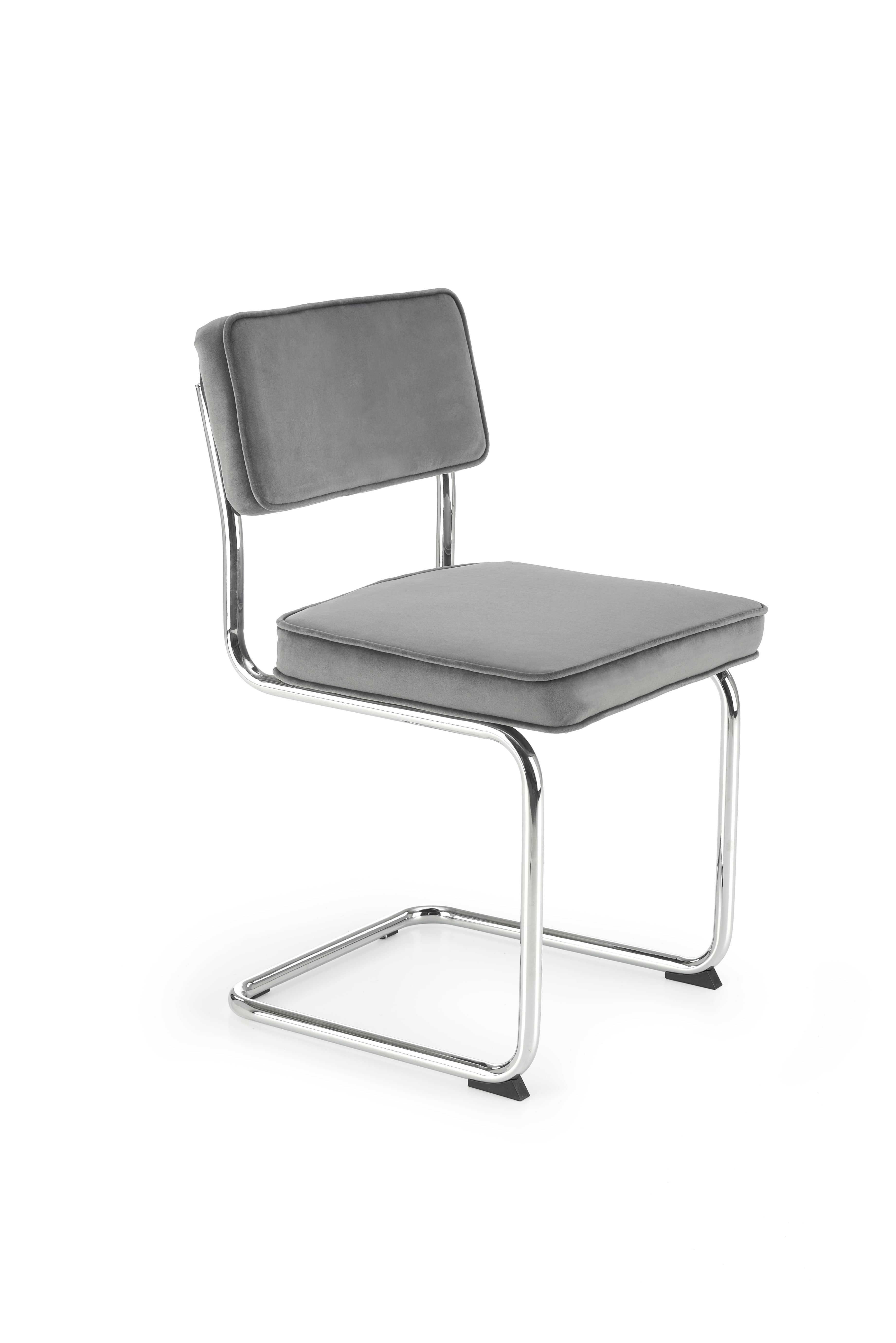 Sedia da pranzo in velluto K510 Grigio