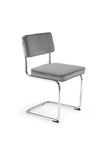 Sedia da pranzo in velluto K510 Grigio