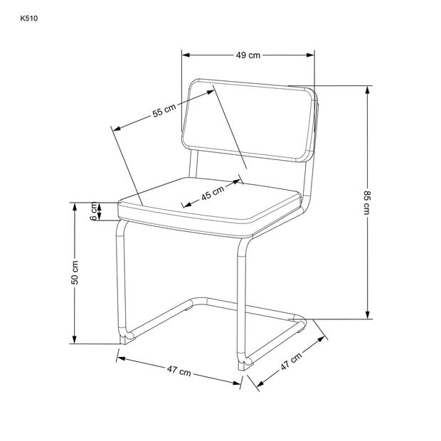Sedia da pranzo in velluto K510 Grigio (2)
