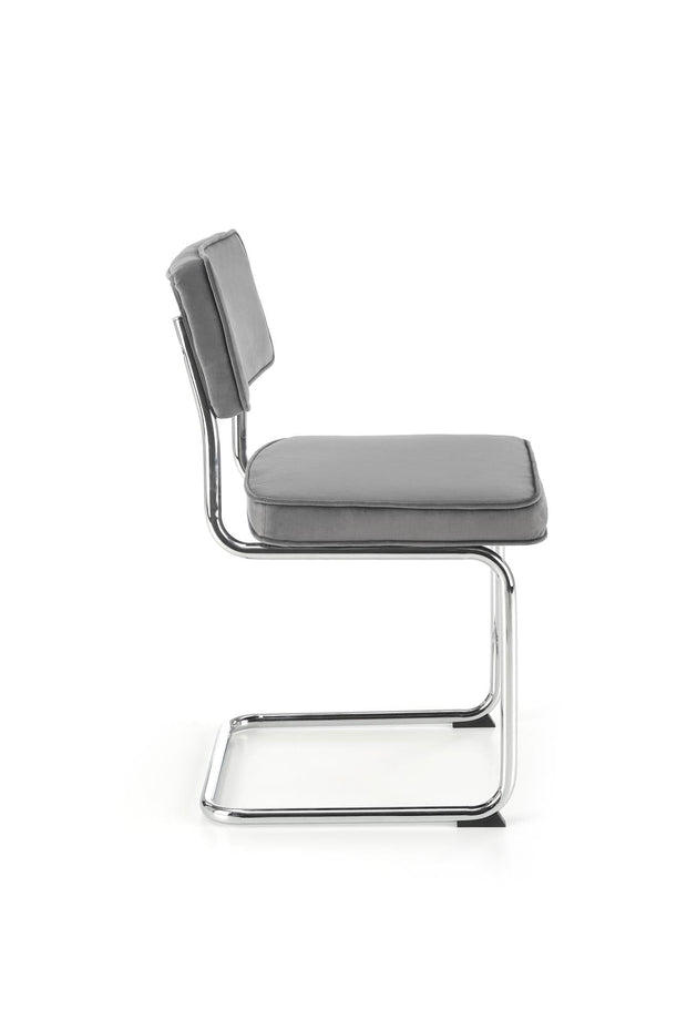 Sedia da pranzo in velluto K510 Grigio (3)