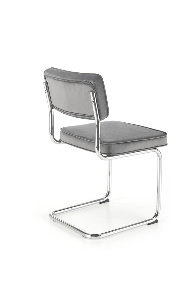 Sedia da pranzo in velluto K510 Grigio (4)