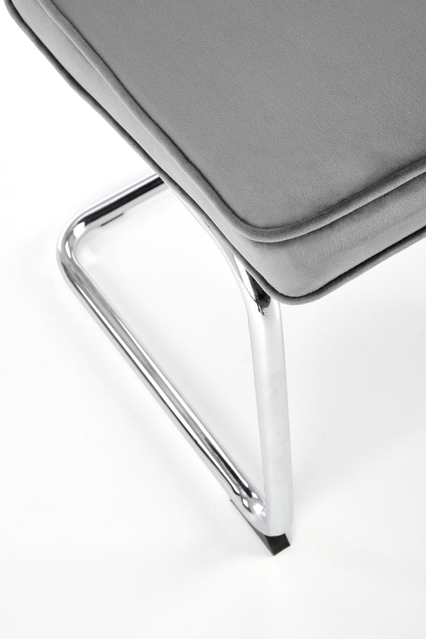 Sedia da pranzo in velluto K510 Grigio (5)