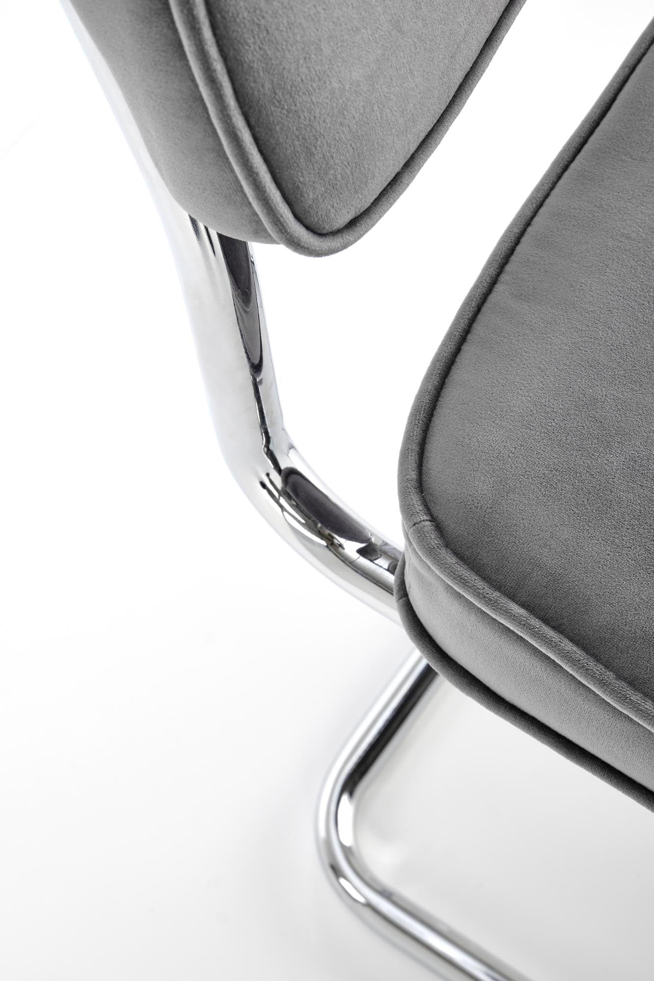 Sedia da pranzo in velluto K510 Grigio (6)