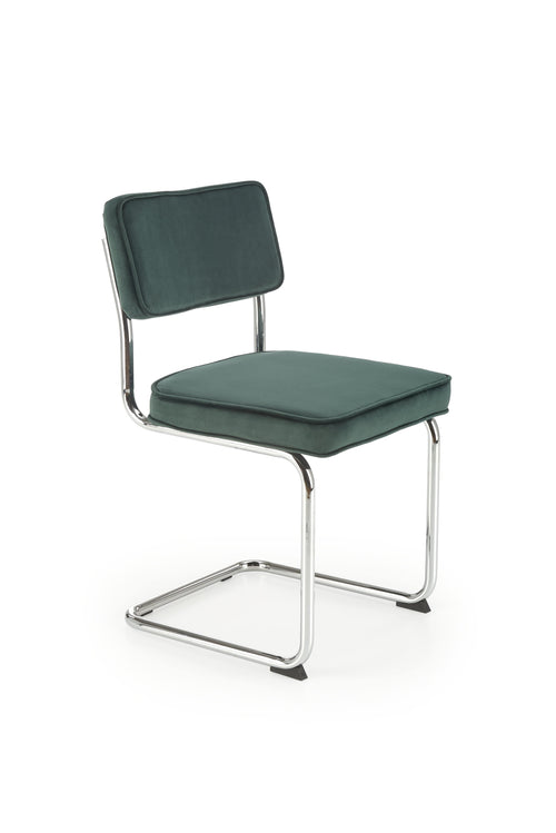 Sedia da pranzo in velluto K510 Verde