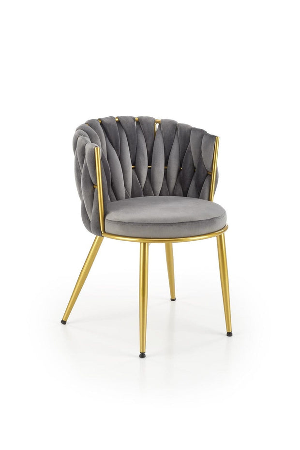 Sedia da pranzo in velluto K517 Grigio (2)