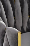 Sedia da pranzo in velluto K517 Grigio (4)