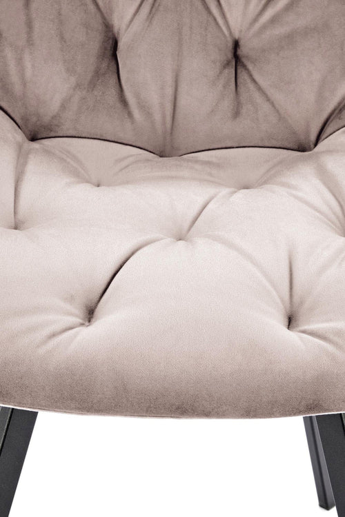 Sedia da pranzo in velluto K519 Beige (1)