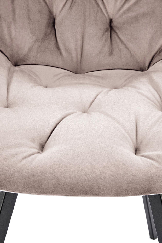 Sedia da pranzo in velluto K519 Beige (1)