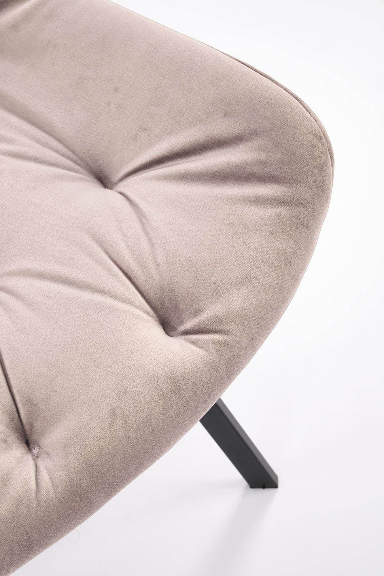 Sedia da pranzo in velluto K519 Beige (7)