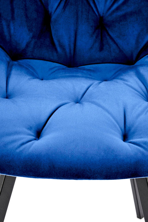 Sedia da pranzo in velluto K519 Blu (1)