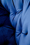 Sedia da pranzo in velluto K519 Blu (3)